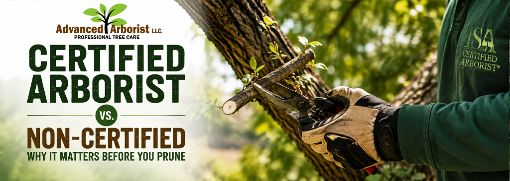 Certified arborist pruning a tree in Tampa Bay
